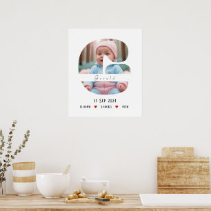 Poster Letra alfabética personalizada do bebê - G - Poste