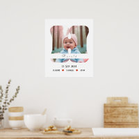 Letra alfabética personalizada do bebê - H - Poste