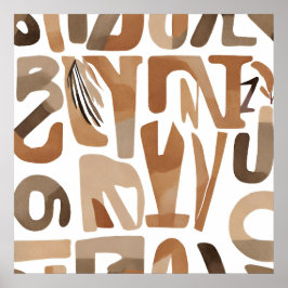 Poster Letra Boho Rock Estilo de arte Botânica Moderno