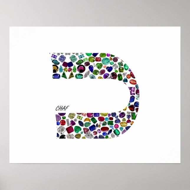 Poster Letra 'CHAF' (Frente)