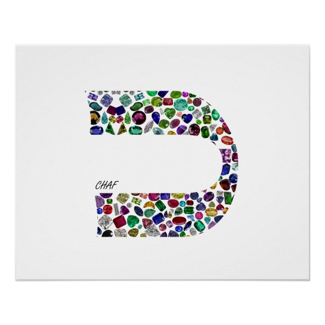 Pôster Letra 'CHAF' (Frente)