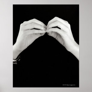 Pôster Letra de assinatura b do homem no linguagem