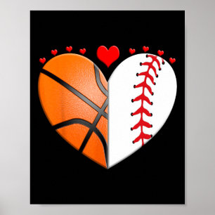 Poster Letra de Esportes de Sketll do Coração