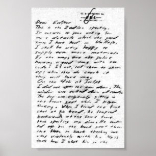 Pôster Letra de Jack the Ripper
