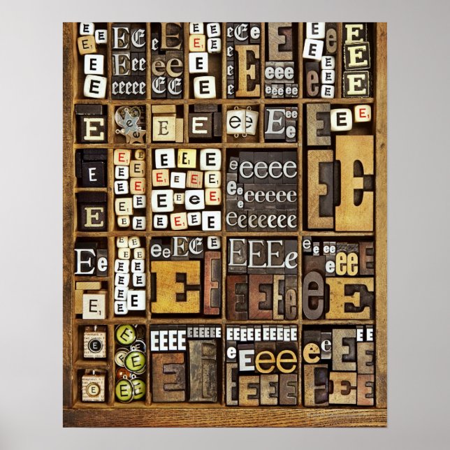 Pôster Letra E (Frente)