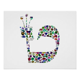 Pôster Letra hebraica 'TET'