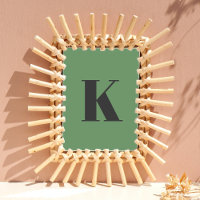 Letra inicial | Monograma Modern Trendy Sage Green