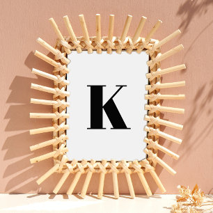 Poster Letra inicial   Tendência de Na moda moderna mono