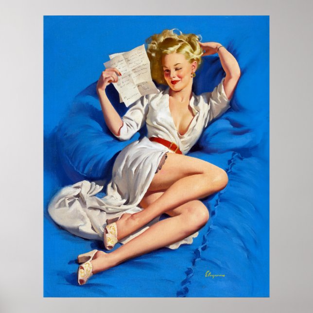 Poster Letra Love Pin Up (Frente)