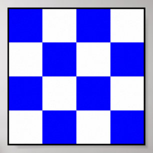 Pôster Letra marítima internacional da bandeira de sinal
