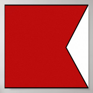 Pôster Letra marítima internacional da bandeira de sinal