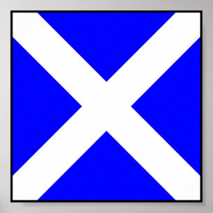 Poster Letra marítima internacional da bandeira de sinal