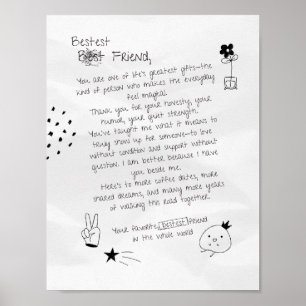 Poster Letra Melhor Amigo