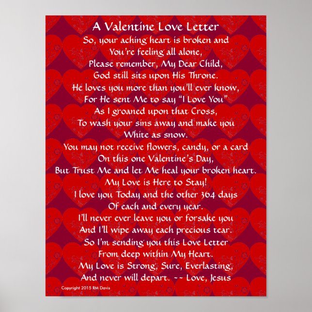 Pôster Letra namorados Love (Frente)