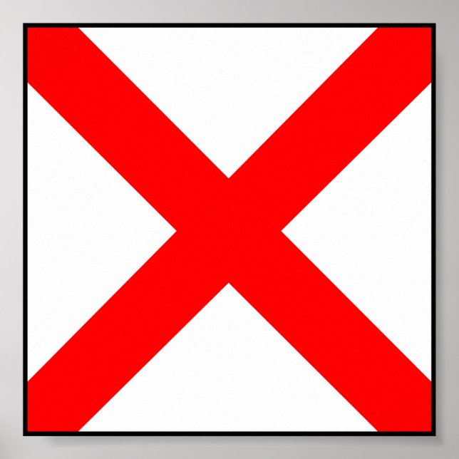 Poster Letra náutica de bandeira marítima internacional (Frente)