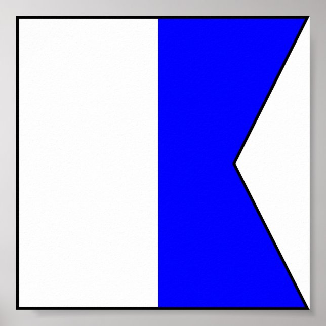 Pôster Letra náutica de bandeira marítima internacional (Frente)