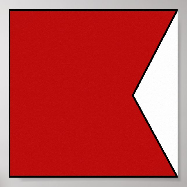 Pôster Letra náutica de bandeira marítima internacional (Frente)