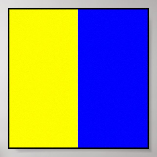 Poster Letra náutica de bandeira marítima internacional (Frente)