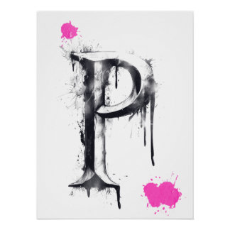 Pôster Letra P - Tipografia