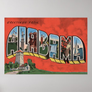 Pôster Letra (vermelha) ScenesAlabama de Alabama grande