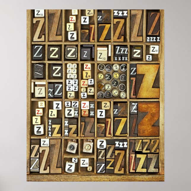 Pôster Letra Z (Frente)