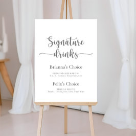 Poster Letras de Bebidas Especiais Prata