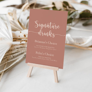 Poster Letras de Caligrafia Minimalista em Terracota para