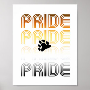 Poster Letras de Design do Padrão de Pista do Orgulho de