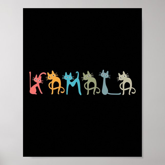 Poster Letras de Gato Harris Positivo Divertido  (Frente)
