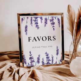 Poster Letras de lembrancinhas de casamento floral elegan