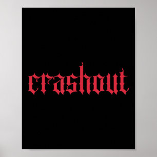 Poster Letras Góticas Crashout _ Negrito Streetwear Para
