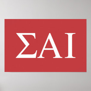Poster Letras Gregas Sigma Alpha Iota