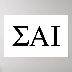 Poster Letras Gregas Sigma Alpha Iota