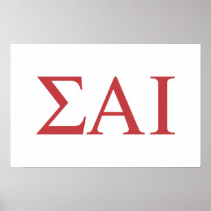 Poster Letras Gregas Sigma Alpha Iota