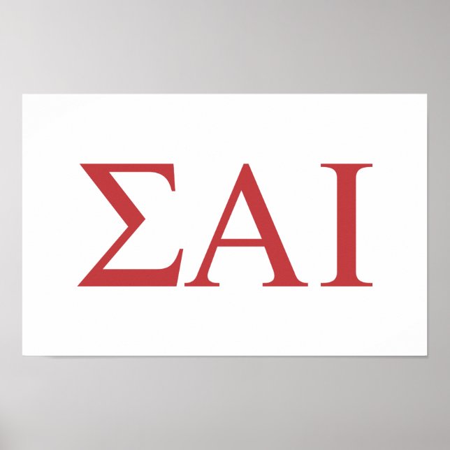 Poster Letras Gregas Sigma Alpha Iota (Frente)