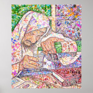 Poster Letras Hebraicas Baba Sali