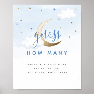 Poster Letreiro de adivinhação de doces fora da lua