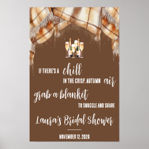 Poster Letreiro de Banho Flanel & Fizz, Pegue um Cobertor