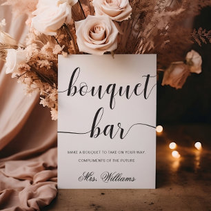 Poster Letreiro de barra de buquê minimalista moderno Ley