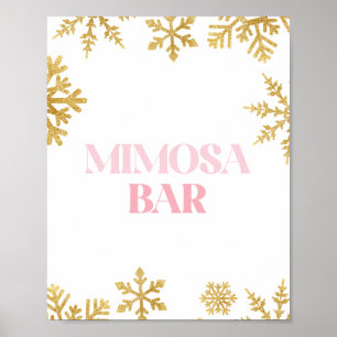 Poster Letreiro de barra de Mimosa de Inverno Onederland
