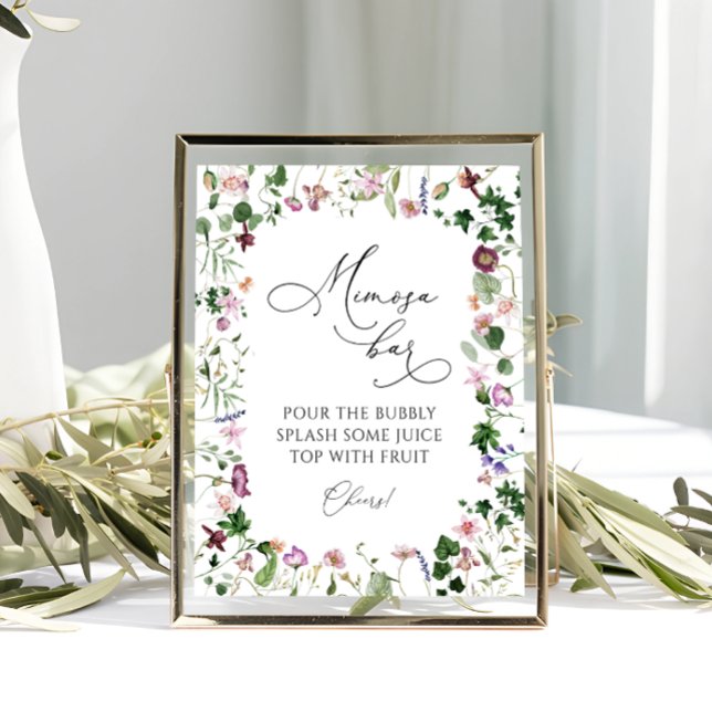 Poster Letreiro de Bebida do Bar Botânico Mimosa (Criador carregado)