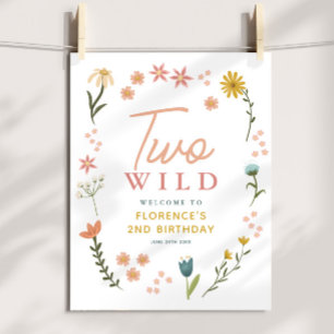 Poster Letreiro de Boas-vindas de Aniversário de Duas Sel