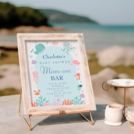Poster Letreiro de Boas-vindas de Bebê Mom-osa Bar Pastel