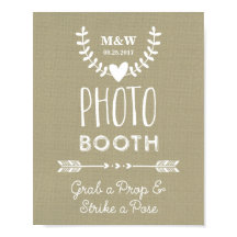 Letreiro de Cabine de Fotos de Casamento com Coraç