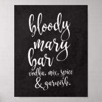 Letreiro de Casamento Bloody Mary Bar 8x10