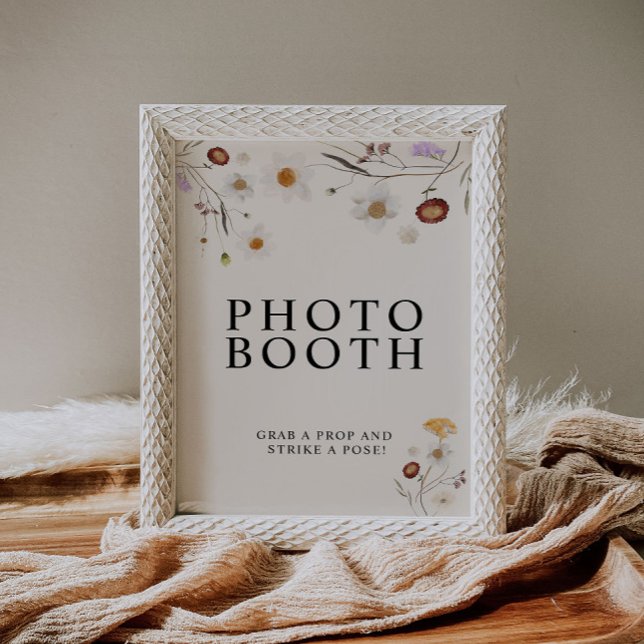 Poster Letreiro de Casamento de Cabine de Foto Boho Wildf (Criador carregado)