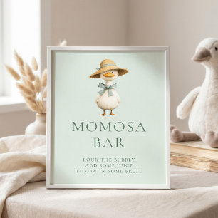 Poster Letreiro de Chá de Bebê Silly Goose Sage Momosa Ba