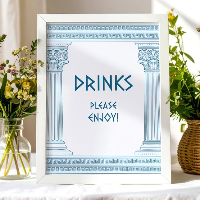 Poster Letreiro de festa no canto de bebidas com templo g (Criador carregado)