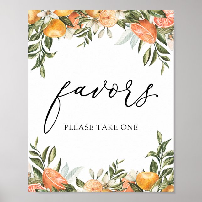 Poster Letreiro de Lembrancinhas Little Cutie Clementinas (Frente)