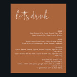 Poster Letreiro de Menu do Bar de Terracota CORIANDER Let<br><div class="desc">Este letreiro de menu de bar apresenta fontes manuscritas e um design minimalista moderno com uma combinação de cores laranja queimado terracota e bege. Altere facilmente a fonte e a cor do fundo para combinar com o seu evento. Isso é perfeito para um casamento, chá de casal, chá de noiva,...</div>